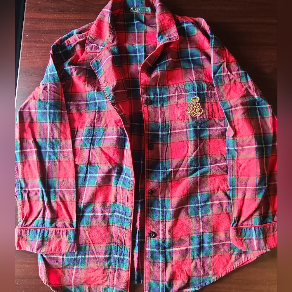 Ralph Lauren Plaid PJ Shirt (No Bottoms)